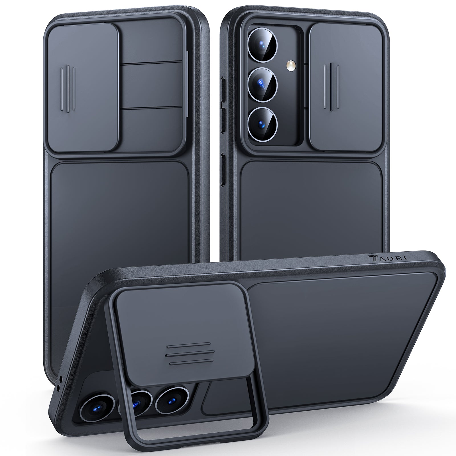 TAURI Kickstand for Samsung Galaxy S24 Case with Camera Cover, [Rugged TAURI Kickstand for Samsung Galaxy S24 Case with Camera Cover, [Rugged