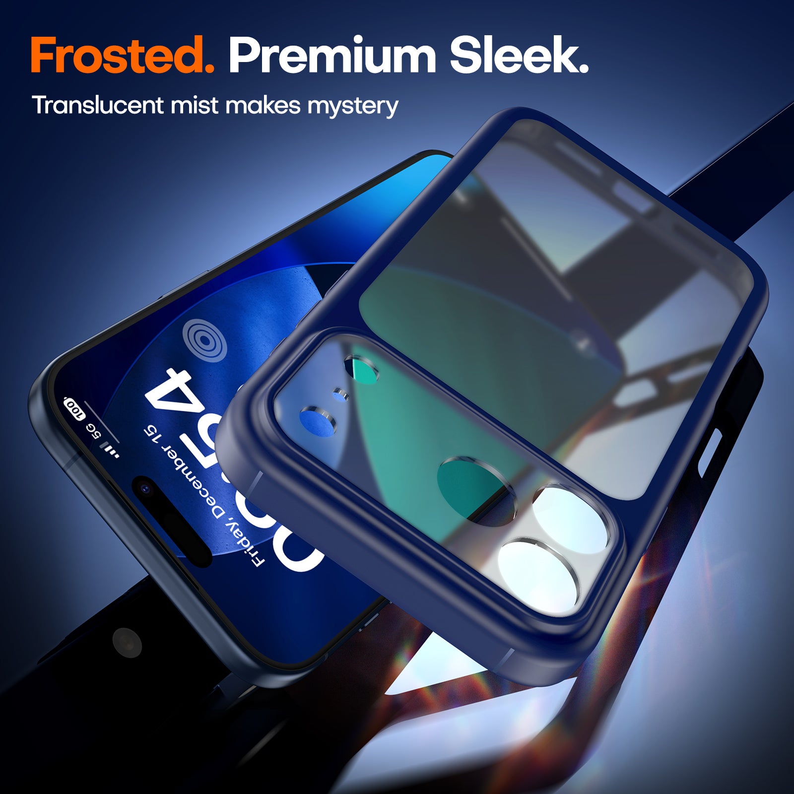 TAURI for iPhone 17 Pro Max Case, Full Camera Protection with Screen Protector, Translucent Matte Military-Grade Protection Shockproof Slim Phone Case for iPhone 17 ProMax, Matte Blue