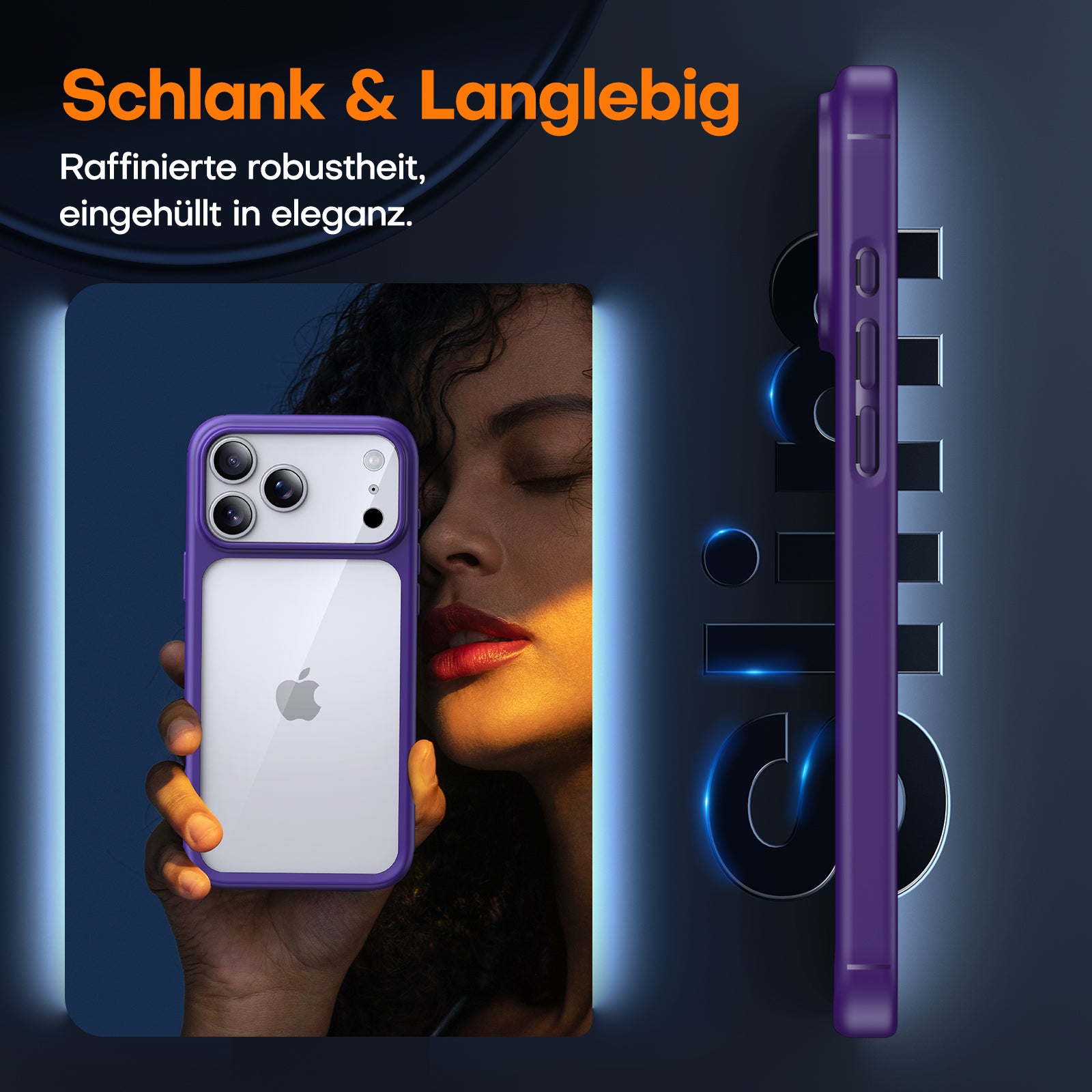 TAURI for iPhone 17 Pro Case, Full Camera Protection with Screen Protector, Anti-Yellowing Military-Grade Protection Shockproof Slim Phone Case for iPhone 17 Pro, Purple