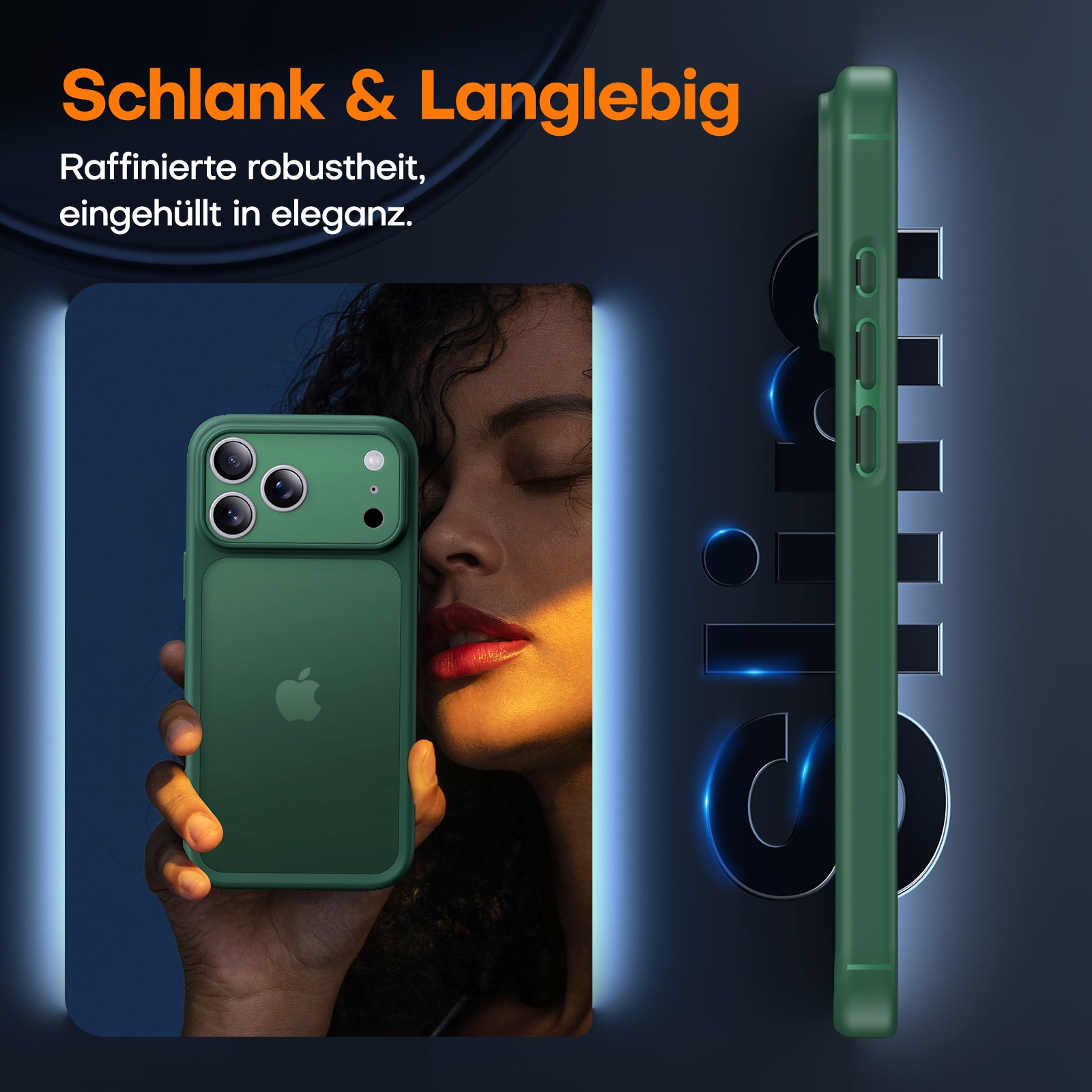 TAURI for iPhone 17 Pro Case, Full Camera Protection with Screen Protector, Translucent Matte Military-Grade Protection Shockproof Slim Phone Case for iPhone 17 Pro, Matte Green
