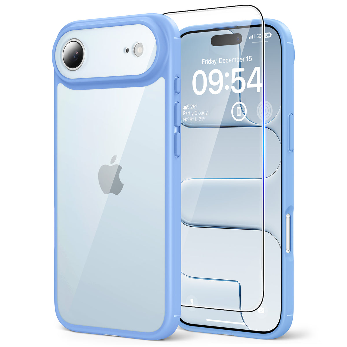 TAURI for iPhone Air Case, Full Camera Protection with Screen Protector, Anti-Yellowing Military-Grade Protection Shockproof Slim Phone Case for iPhone Air, Star Blue
