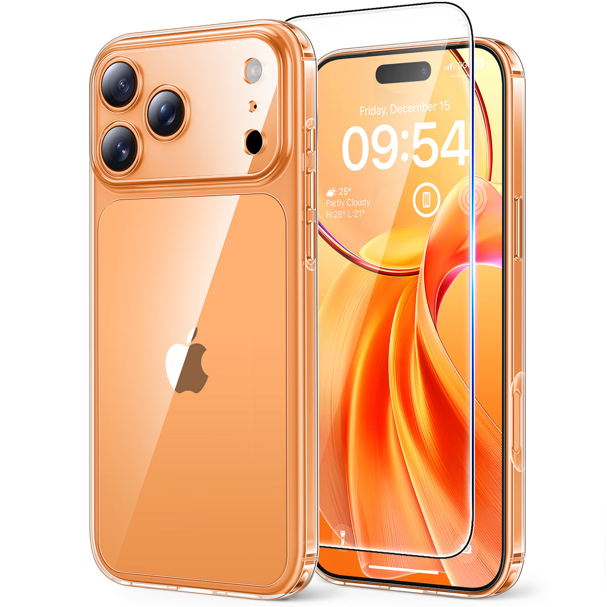 TAURI for iPhone 17 Pro Case, Full Camera Protection with Screen Protector, Anti-Yellowing Military-Grade Protection Shockproof Slim Phone Case for iPhone 17 Pro, Clear