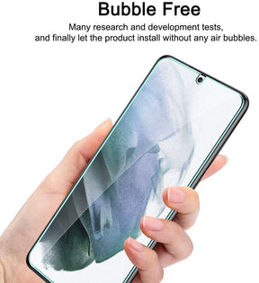 [3+3 Pack] TAURI Compatible with Samsung Galaxy S21 Plus 5G 6.7 - inch, 3 Pack Tempered Glass Screen Protector + 3 Pack Camera Lens Protector Easy Installation HD-Clear Bubble Free