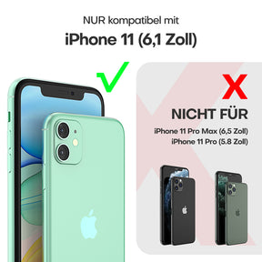 TAURI for iPhone 11 Phone Case Clear [Compatible with Magsafe], with 2X HD Screen Protector, [Military Grade Drop Protection] Shockproof Slim Case for iPhone 11 Case 6.1 inch