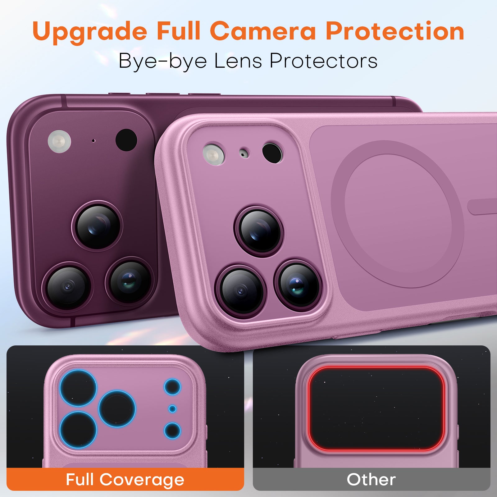 TAURI for 18 Pro Case, Compatible with MagSafe, Lilac Purple