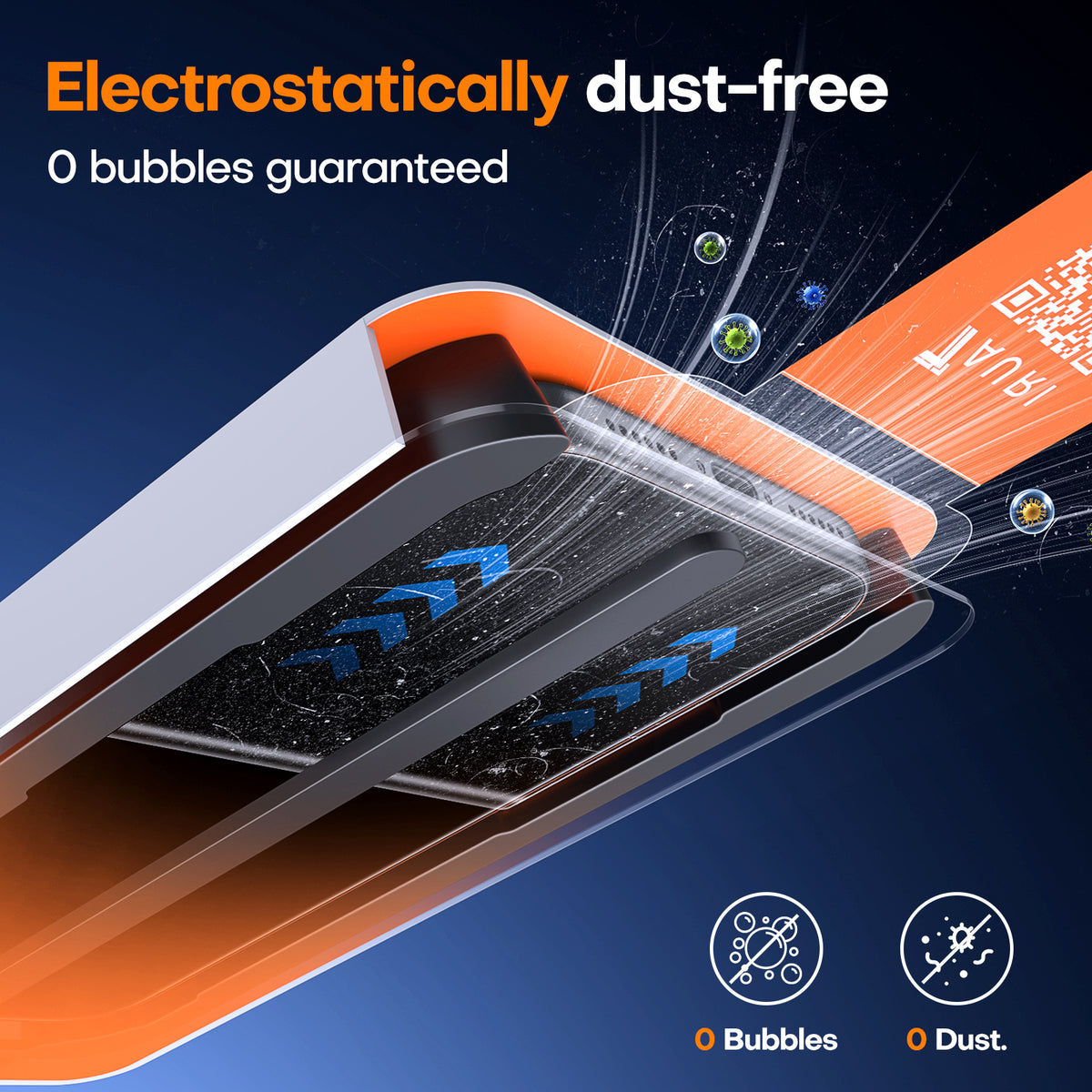 TAURI 2 Pack for iPhone 17 Screen Protector, [1-Step Install] with Auto Dust-Removal, 9H+ Tempered Glass, Full Coverage Protection, Anti-scratch [Military-Grade Shatterproof] Bubble-Free