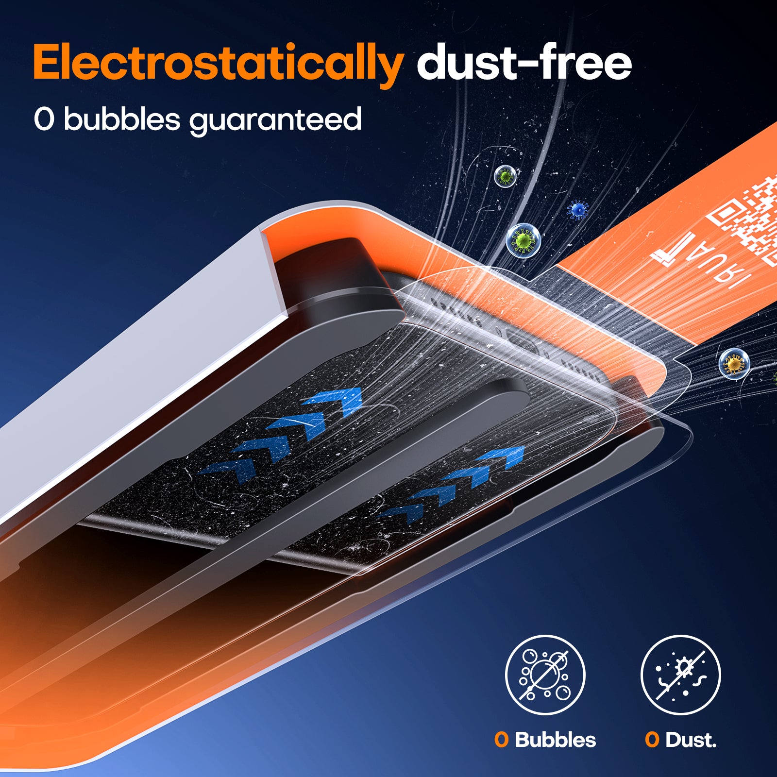 TAURI 2 Pack for iPhone 17 Screen Protector, [1-Step Install] with Auto Dust-Removal, 9H+ Tempered Glass, Full Coverage Protection, Anti-scratch [Military-Grade Shatterproof] Bubble-Free
