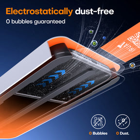 TAURI 2 Pack for iPhone 17 Screen Protector, [1-Step Install] with Auto Dust-Removal, 9H+ Tempered Glass, Full Coverage Protection, Anti-scratch [Military-Grade Shatterproof] Bubble-Free