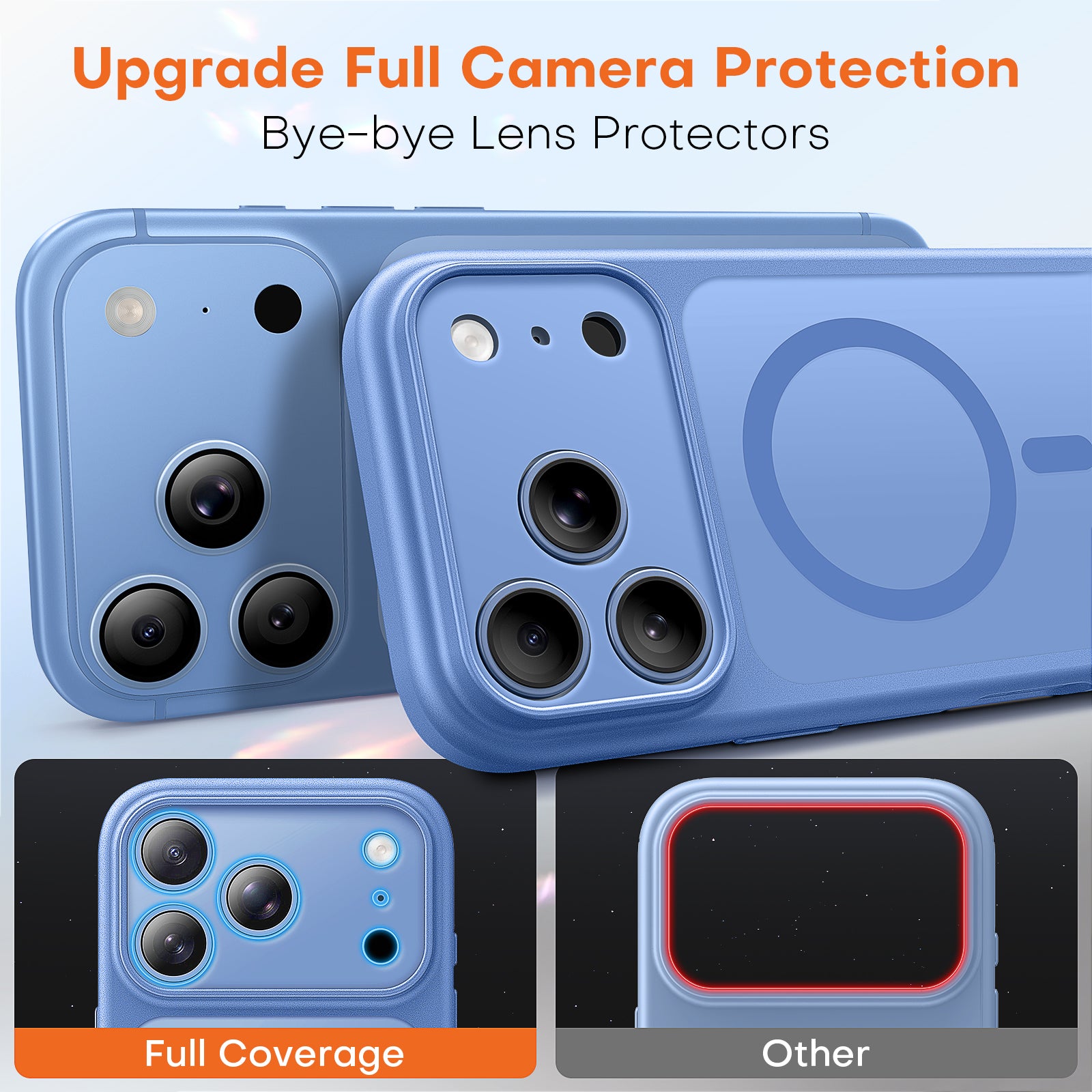 TAURI for 18 Pro Case, Compatible with MagSafe, Blue