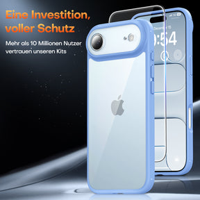 TAURI for iPhone Air Case, Full Camera Protection with Screen Protector, Anti-Yellowing Military-Grade Protection Shockproof Slim Phone Case for iPhone Air, Star Blue