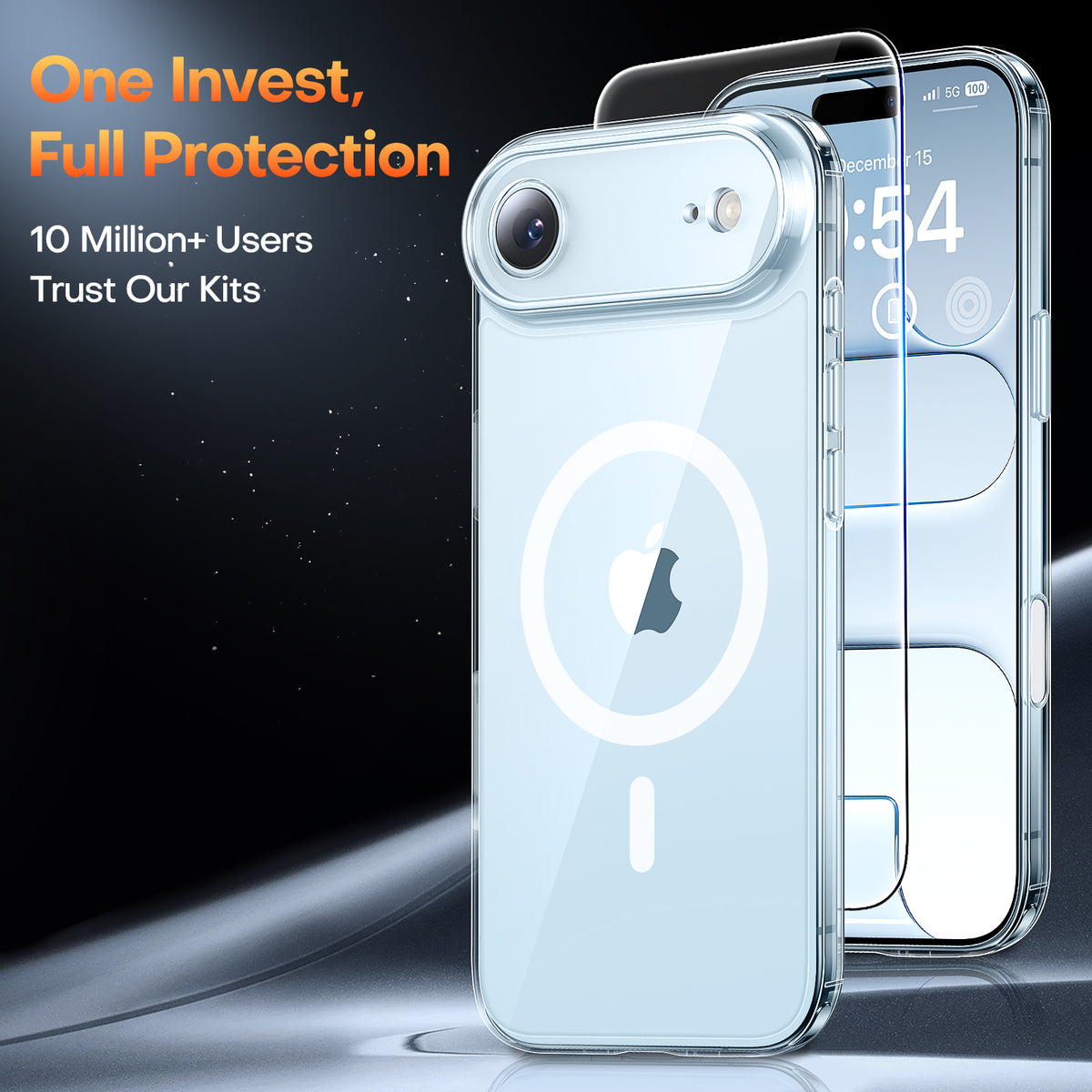 TAURI for iPhone Air Case, Camera Control Full Camera Protection, with Screen Protector, Military-Grade Protection Shockproof Phone Case for iPhone Air, Clear