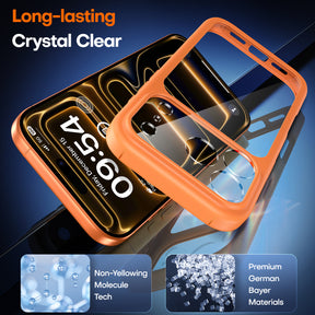 TAURI for iPhone 17 Pro Max Case, Full Camera Protection with Screen Protector, Anti-Yellowing Military-Grade Protection Shockproof Slim Phone Case for iPhone 17 ProMax, Orange