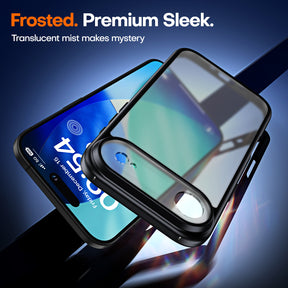 TAURI for iPhone Air Case, Full Camera Protection with Screen Protector, Translucent Matte Military-Grade Protection Shockproof Slim Phone Case for iPhone Air, Matte Black