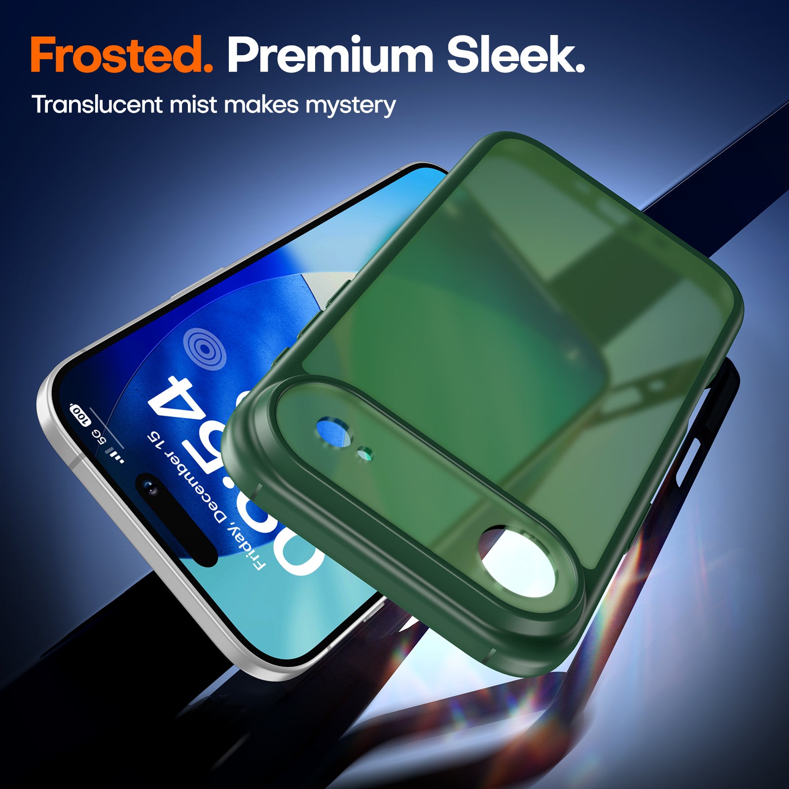 TAURI for iPhone Air Case, Full Camera Protection with Screen Protector, Translucent Matte Military-Grade Protection Shockproof Slim Phone Case for iPhone Air, Matte Green