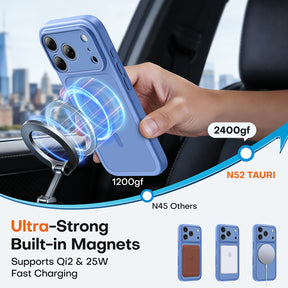 TAURI for 18 Pro Case, Compatible with MagSafe, Blue