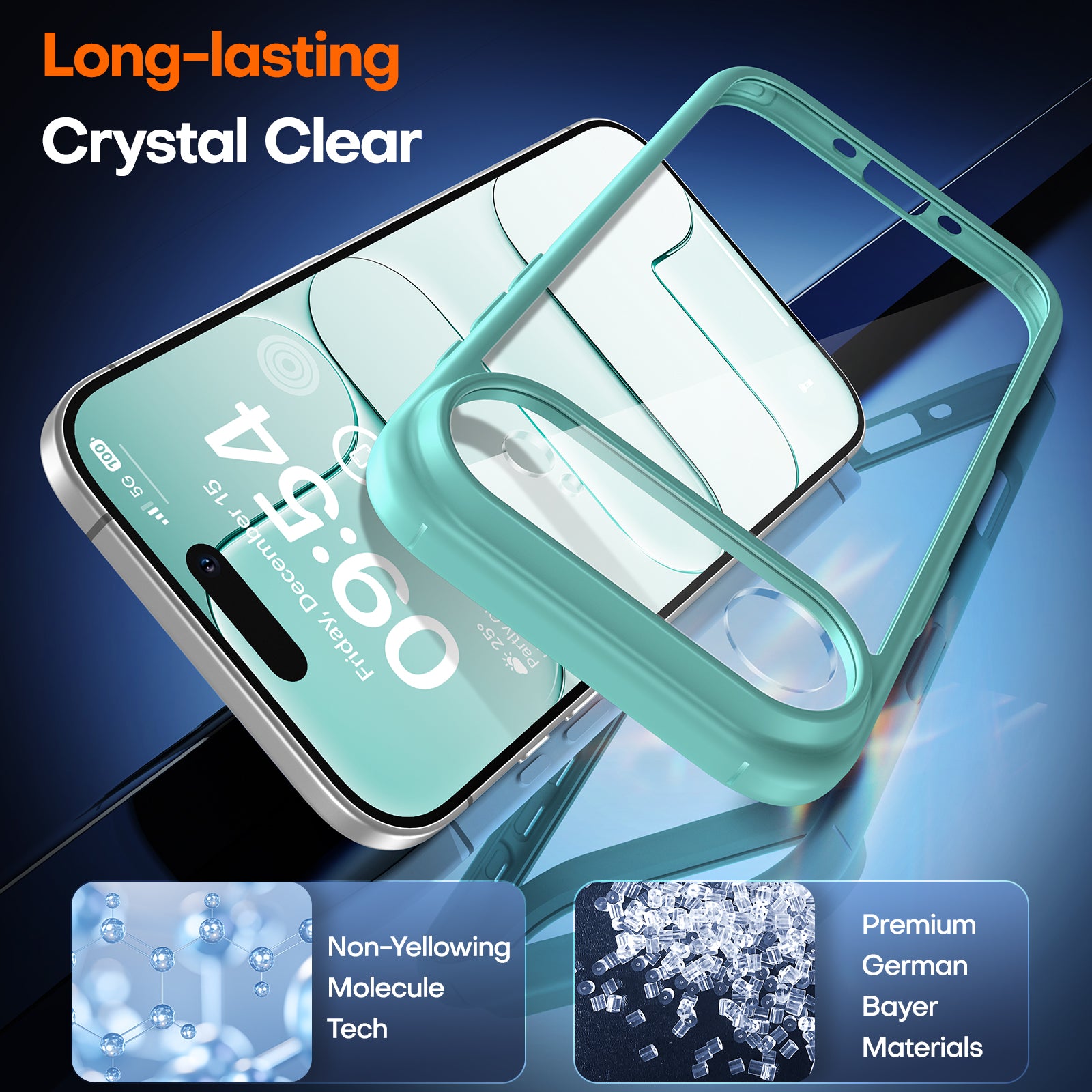 TAURI for iPhone Air Case, Full Camera Protection with Screen Protector, Anti-Yellowing Military-Grade Protection Shockproof Slim Phone Case for iPhone 17 Air 6.5 inch, Green