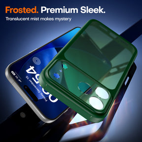 TAURI for iPhone 17 Pro Max Case, Full Camera Protection with Screen Protector, Translucent Matte Military-Grade Protection Shockproof Slim Phone Case for iPhone 17 ProMax, Matte Green