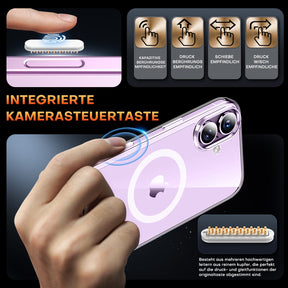 TAURI for iPhone 17 Case, Camera Control Anti-Yellowing, with Screen Protector, Military-Grade Protection Shockproof Phone Case for iPhone 17, Clear