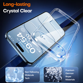 TAURI for iPhone Air Case, Full Camera Protection with Screen Protector, Anti-Yellowing Military-Grade Protection Shockproof Slim Phone Case for iPhone 17 Air 6.5 inch, Clear