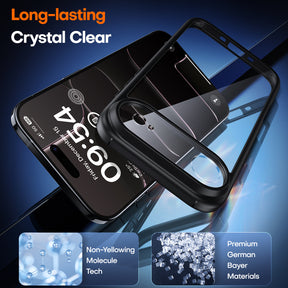 TAURI for iPhone Air Case, Full Camera Protection with Screen Protector, Anti-Yellowing Military-Grade Protection Shockproof Slim Phone Case for iPhone Air, Black