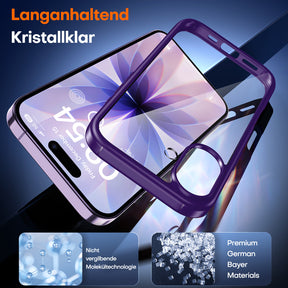 TAURI for iPhone 17 Case, Anti-Yellowing with Screen Protector, Military-Grade Protection Shockproof Slim Phone Case for iPhone 17, Purple