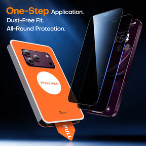 TAURI 2 Pack for 18 Pro Privacy Screen Protector, 1-Step Install