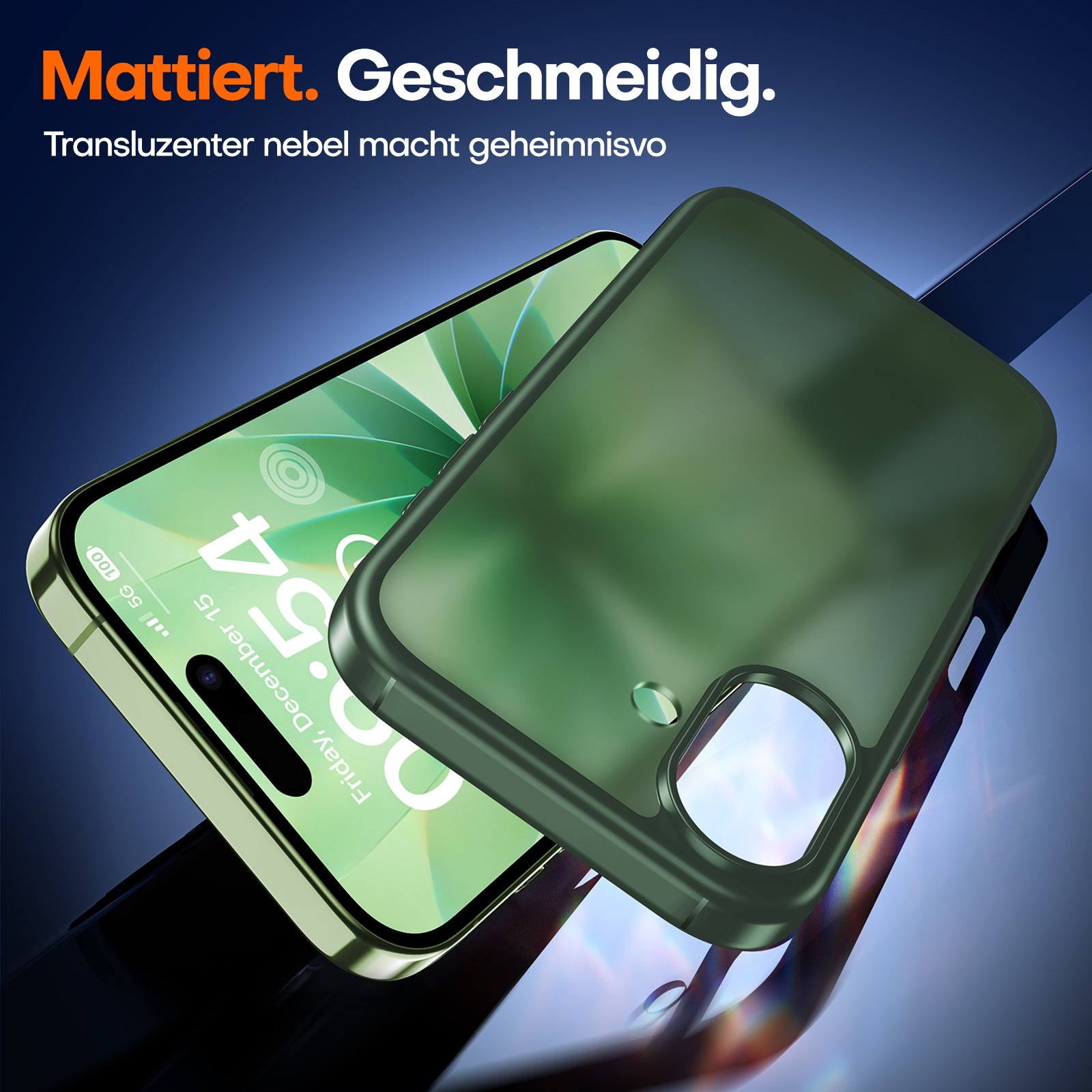 TAURI for iPhone 17 Case, Anti-Yellowing with Screen Protector, Translucent Matte Military-Grade Protection Shockproof Slim Phone Case for iPhone 17, Matte Green