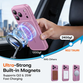 TAURI for 18 Pro Case, Compatible with MagSafe, Lilac Purple