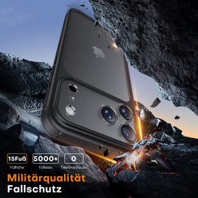 TAURI for iPhone 17 Pro Case, Full Camera Protection with Screen Protector, Translucent Matte Military-Grade Protection Shockproof Slim Phone Case for iPhone 17 Pro, Matte Black
