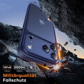 TAURI for iPhone 17 Pro Case, Full Camera Protection with Screen Protector, Translucent Matte Military-Grade Protection Shockproof Slim Phone Case for iPhone 17 Pro, Matte Blue