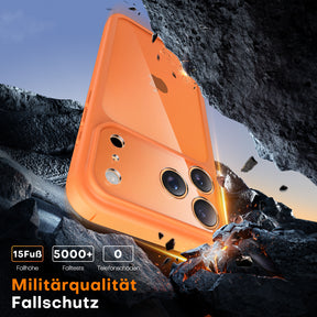 TAURI for iPhone 17 Pro Case, Full Camera Protection with Screen Protector, Anti-Yellowing Military-Grade Protection Shockproof Slim Phone Case for iPhone 17 Pro, Orange
