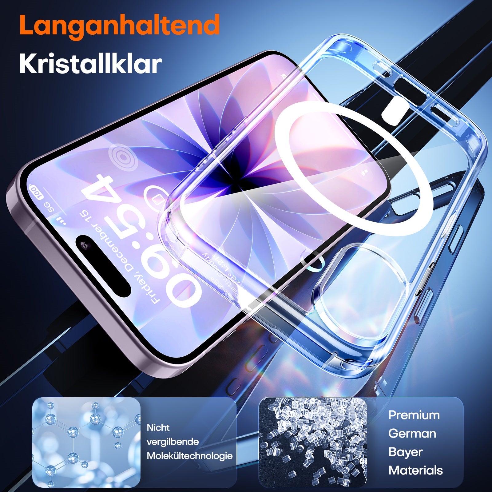 TAURI for iPhone 17 Case, Camera Control Anti-Yellowing, with Screen Protector, Military-Grade Protection Shockproof Phone Case for iPhone 17, Clear