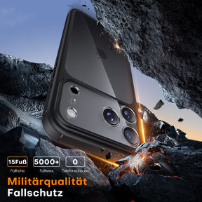 TAURI for iPhone 17 Pro Case, Full Camera Protection with Screen Protector, Anti-Yellowing Military-Grade Protection Shockproof Slim Phone Case for iPhone 17 Pro, Black