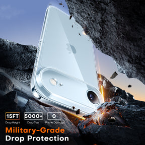 TAURI for iPhone Air Case, Full Camera Protection with Screen Protector, Anti-Yellowing Military-Grade Protection Shockproof Slim Phone Case for iPhone 17 Air 6.5 inch, Clear