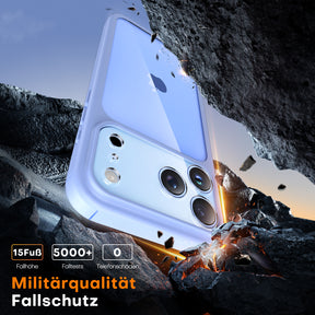 TAURI for iPhone 17 Pro Case, Full Camera Protection with Screen Protector, Anti-Yellowing Military-Grade Protection Shockproof Slim Phone Case for iPhone 17 Pro, Star Blue