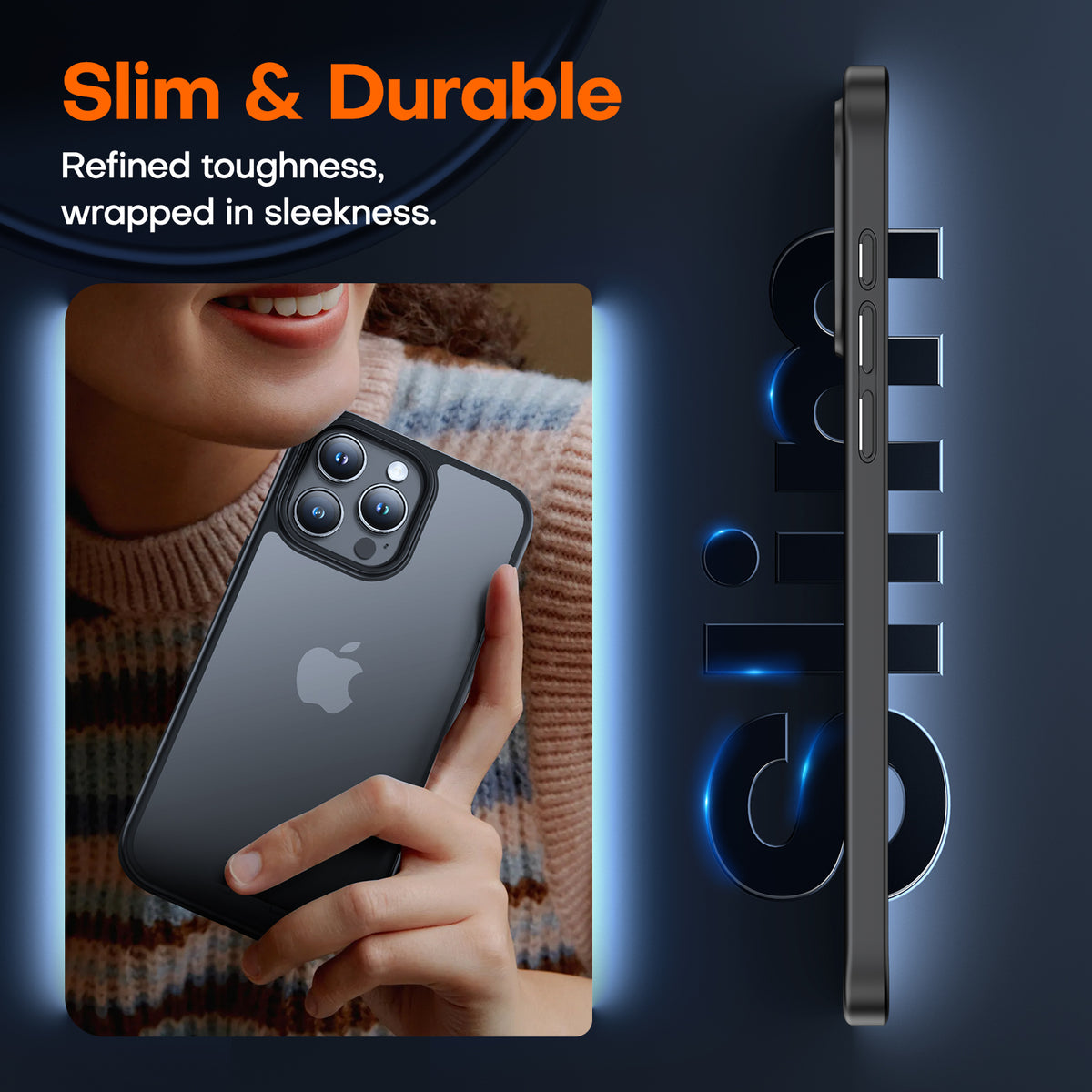 TAURI 5 in 1 Defender Designed for iPhone 15 Pro Max Case, with 2X Tempered Glass Screen Protector + 2X Camera Lens Protector [Military-Grade Drop Protection] Shockproof 6.7 inch - Matte Black