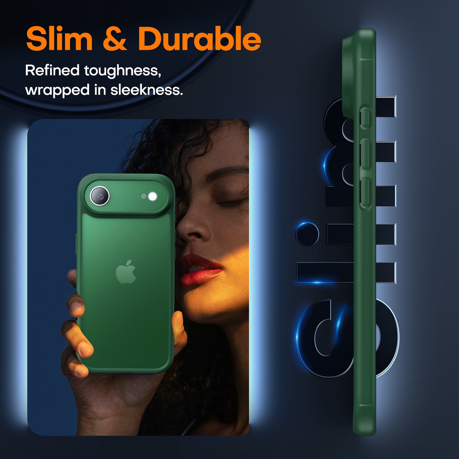 TAURI for iPhone Air Case, Full Camera Protection with Screen Protector, Translucent Matte Military-Grade Protection Shockproof Slim Phone Case for iPhone Air, Matte Green