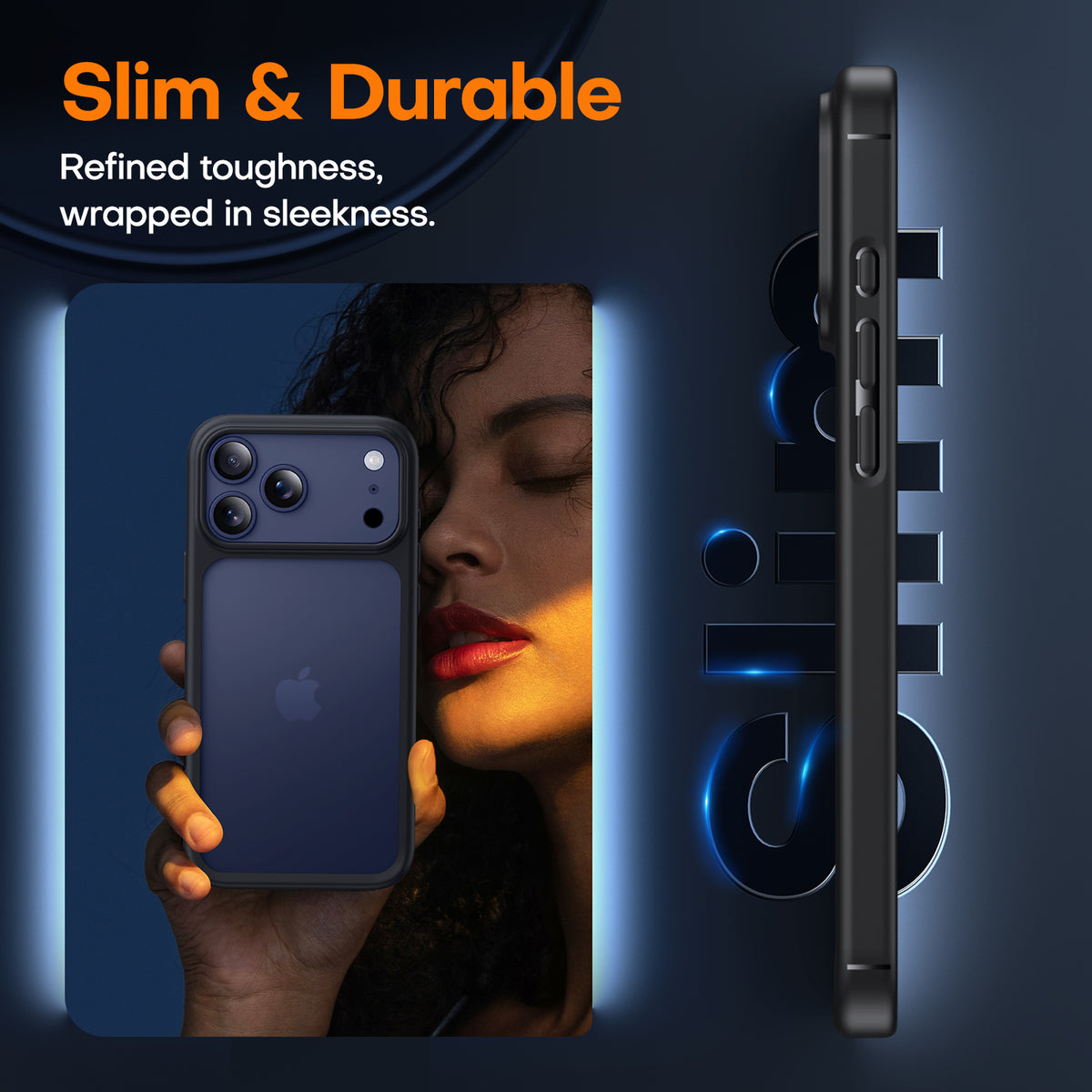 TAURI for iPhone 17 Pro Max Case, Full Camera Protection with Screen Protector, Translucent Matte Military-Grade Protection Shockproof Slim Phone Case for iPhone 17 ProMax, Matte Black