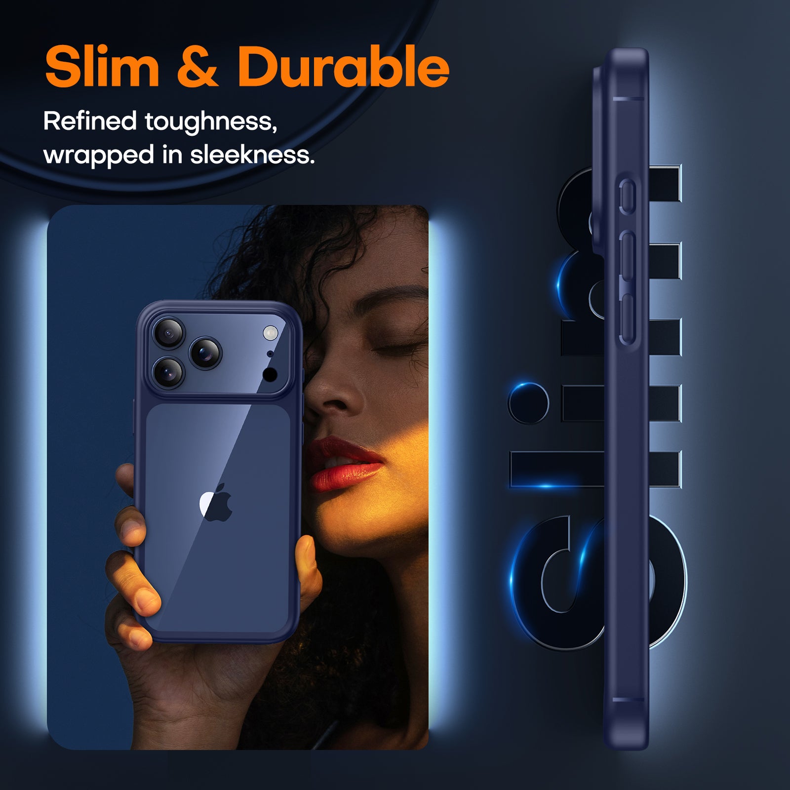 TAURI for iPhone 17 Pro Max Case, Full Camera Protection with Screen Protector, Anti-Yellowing Military-Grade Protection Shockproof Slim Phone Case for iPhone 17 ProMax, Blue