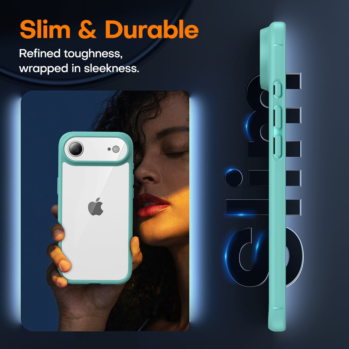 TAURI for iPhone Air Case, Full Camera Protection with Screen Protector, Anti-Yellowing Military-Grade Protection Shockproof Slim Phone Case for iPhone 17 Air 6.5 inch, Green