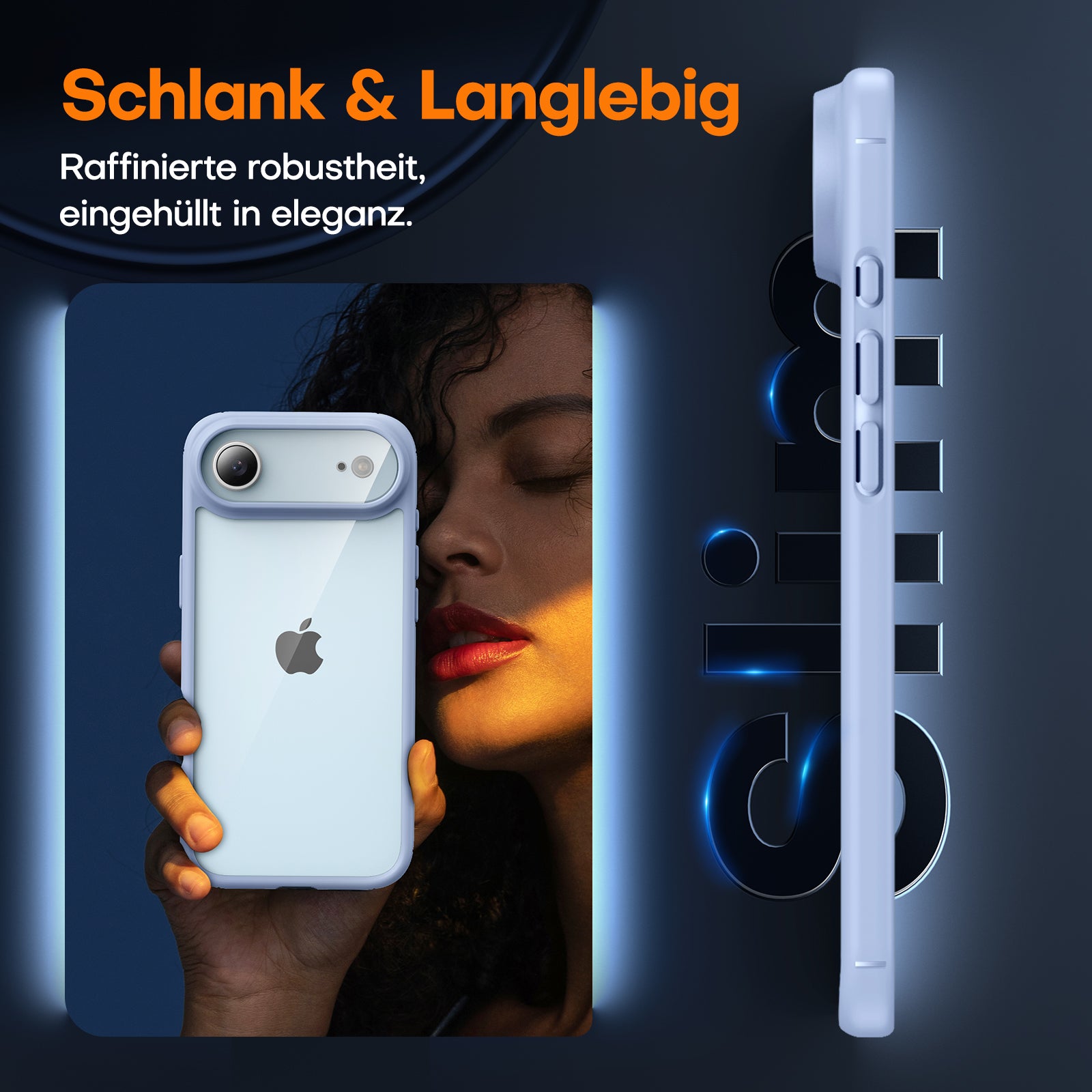 TAURI for iPhone Air Case, Full Camera Protection with Screen Protector, Anti-Yellowing Military-Grade Protection Shockproof Slim Phone Case for iPhone Air, Star Blue