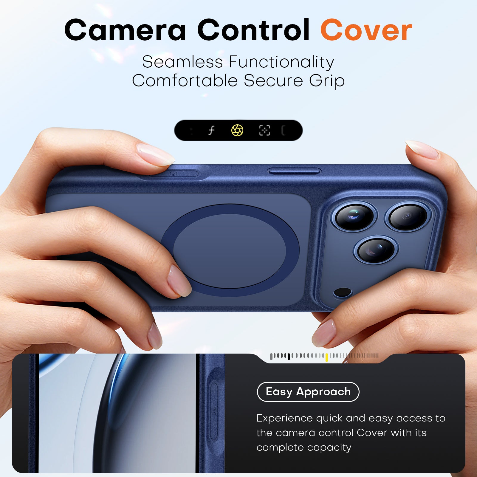 TAURI for 18 Pro Max Case, Compatible with MagSafe, Dark Blue