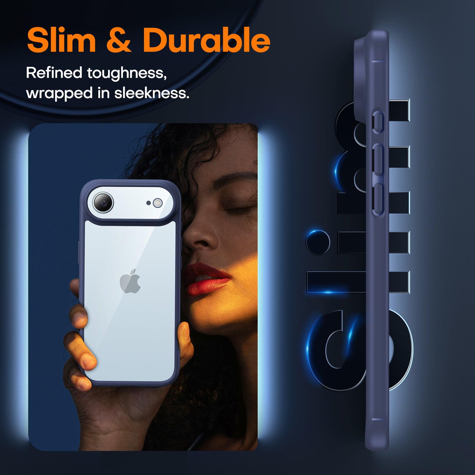 TAURI for iPhone Air Case, Full Camera Protection with Screen Protector, Anti-Yellowing Military-Grade Protection Shockproof Slim Phone Case for iPhone Air, Blue