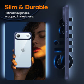 TAURI for iPhone Air Case, Full Camera Protection with Screen Protector, Anti-Yellowing Military-Grade Protection Shockproof Slim Phone Case for iPhone Air, Blue