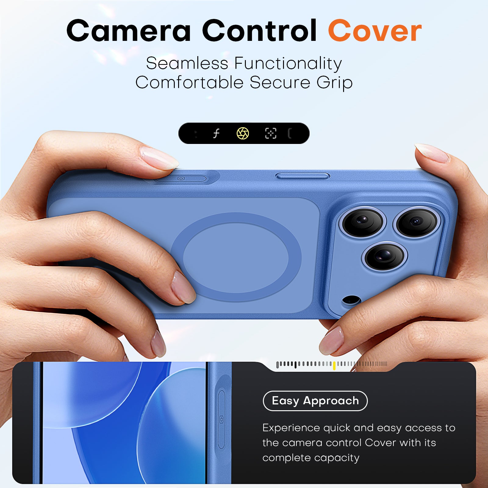 TAURI for 18 Pro Max Case, Compatible with MagSafe, Blue