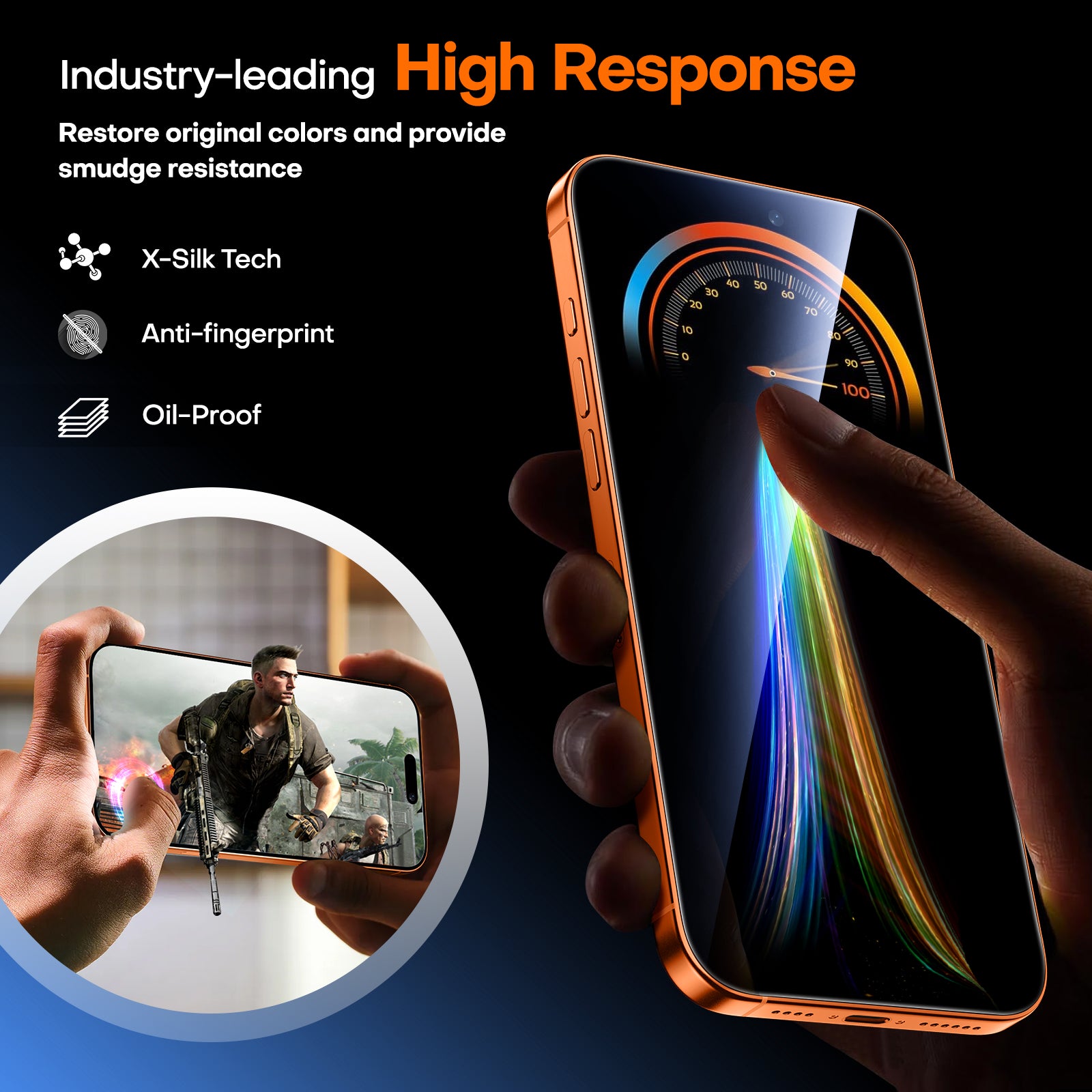 TAURI 2 Pack for iPhone 17 Pro Screen Protector, [1-Step Install] with Auto Dust-Removal, 9H+ Tempered Glass, Full Coverage Protection, Anti-scratch [Military-Grade Shatterproof] Bubble-Free