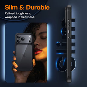 TAURI for iPhone 17 Pro Max Case, Full Camera Protection with Screen Protector, Anti-Yellowing Military-Grade Protection Shockproof Slim Phone Case for iPhone 17 ProMax, Black