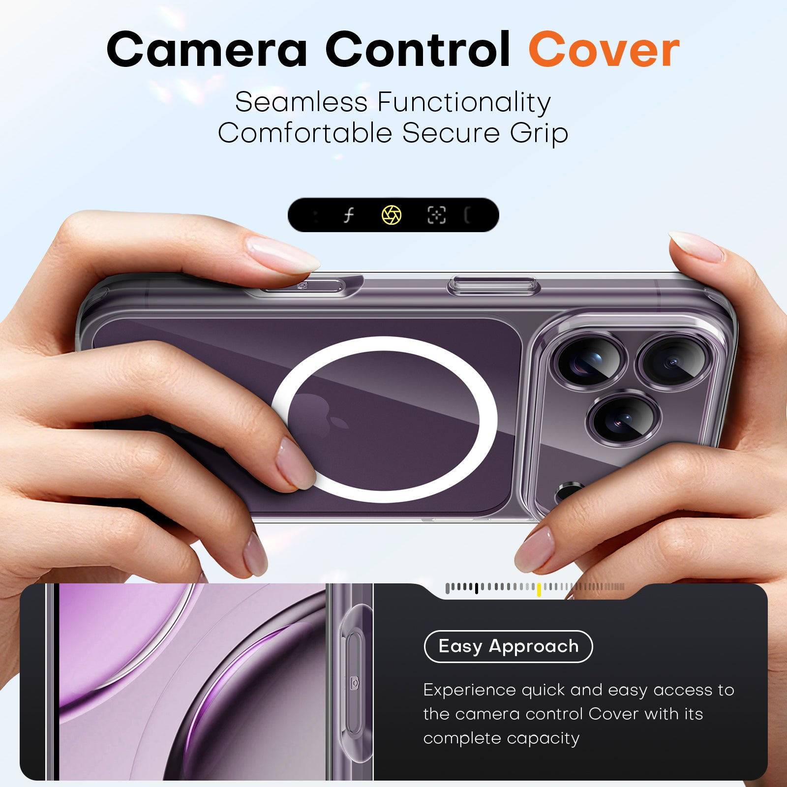 TAURI for 18 Pro Case, Compatible with MagSafe, Clear