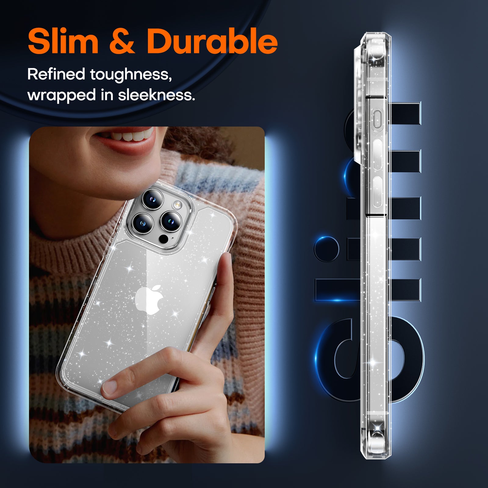 e-ink display phone case iPhone 17 NFC E-Ink Case with 4-Inch HD Display Orange / iPhone 17 Pro
