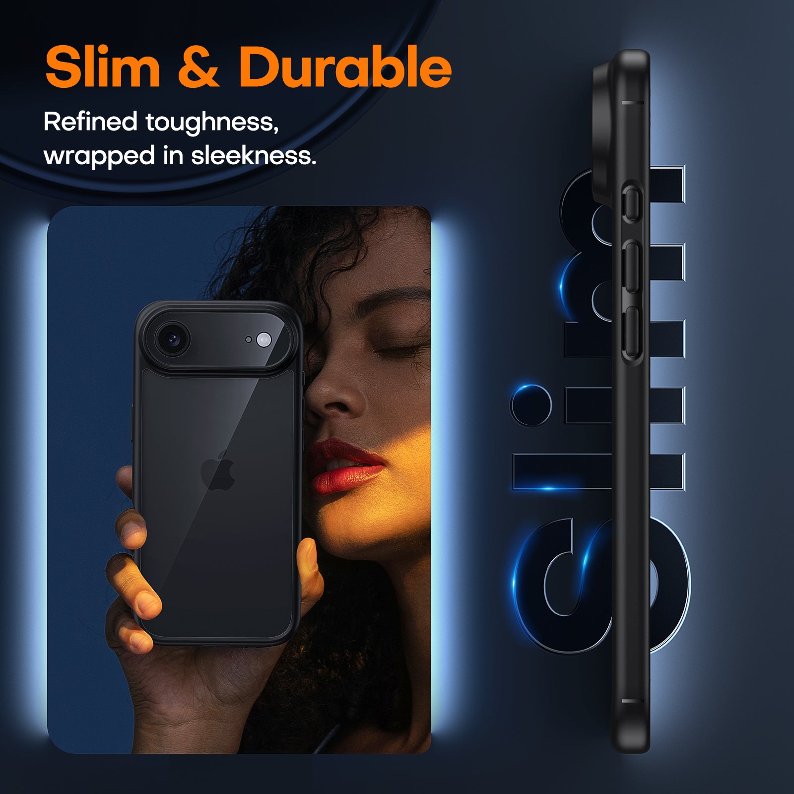 TAURI for iPhone Air Case, Full Camera Protection with Screen Protector, Anti-Yellowing Military-Grade Protection Shockproof Slim Phone Case for iPhone Air, Black